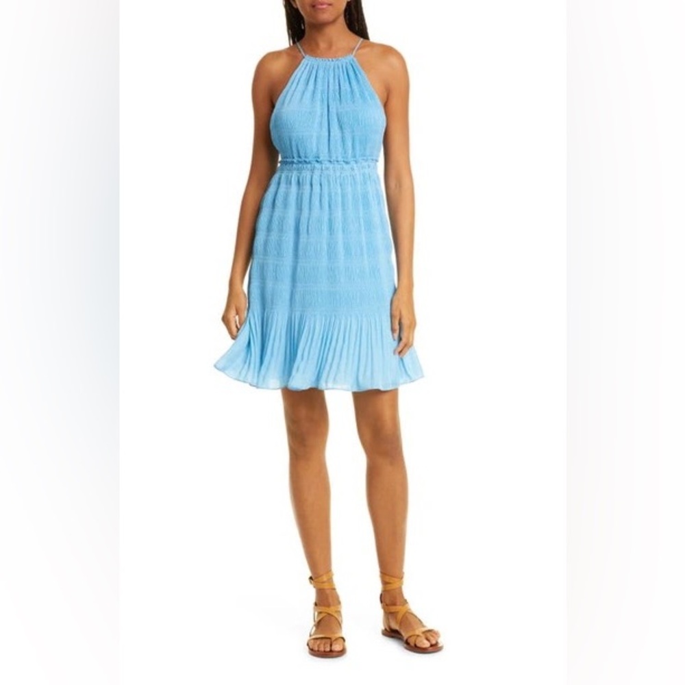 Rebecca Taylor Pleated Voile Short Dress